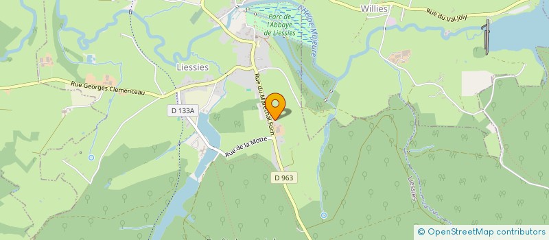 localisation de l'entreprise GROUPEMENT FORESTIER DE WYMI DE LA GARDE DE BELLEUX EN ABREGE G.F DE WIMY DE LA GARDE DE BELLEUX  LIESSIES