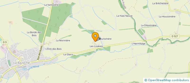 localisation de l'entreprise GROUPEMENT FORESTIER DES BARBES TORSES à LA BAZOCHE-GOUET
