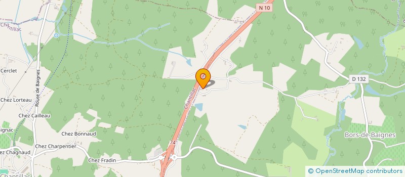 localisation de l'entreprise GROUPEMENT FORESTIER DES BISES MOYENNES à BORS (CANTON DE CHARENTE-SUD)
