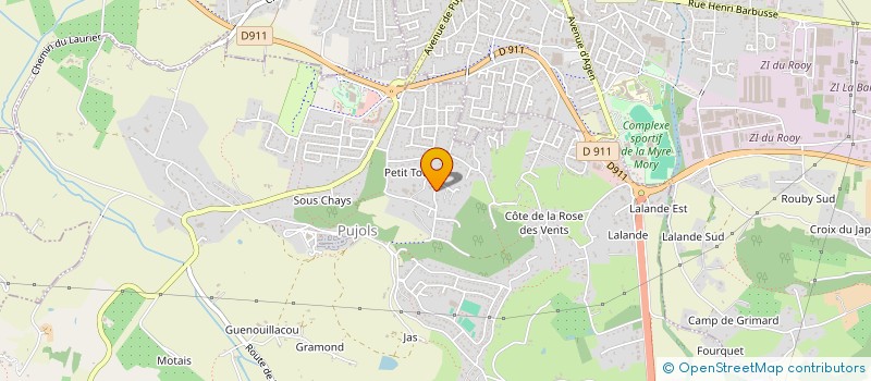 localisation de l'entreprise GROUPEMENT FORESTIER DES BOIENS à PUJOLS