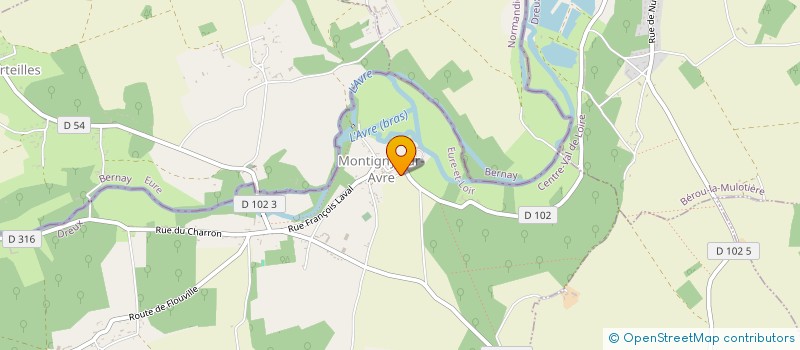 localisation de l'entreprise GROUPEMENT FORESTIER DES BOIS DE PONTGOUIN à MONTIGNY-SUR-AVRE