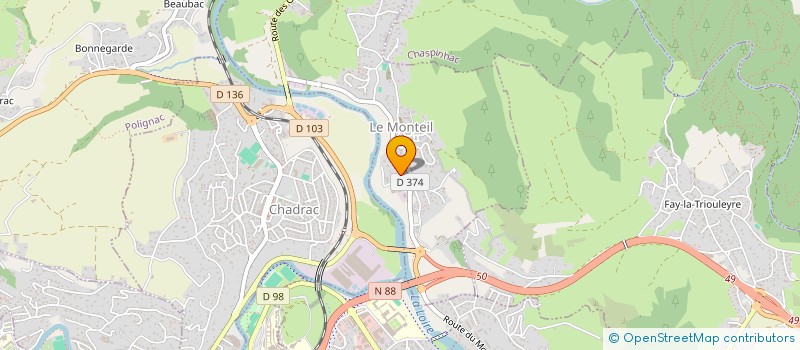 localisation de l'entreprise GROUPEMENT FORESTIER DES BONS VIVANTS  LE MONTEIL