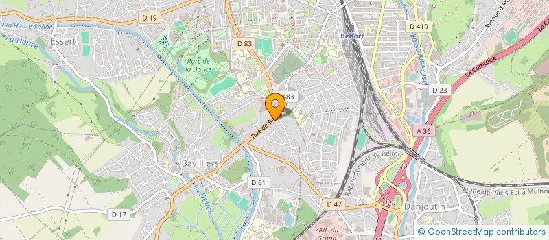 localisation de l'entreprise GROUPEMENT FORESTIER DES CENSIERS  BAVILLIERS