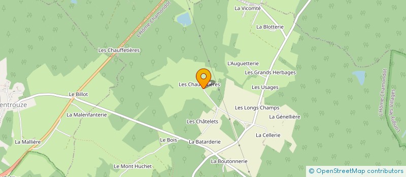 localisation de l'entreprise GROUPEMENT FORESTIER DES CHAUFFETIERES à L'HOME-CHAMONDOT