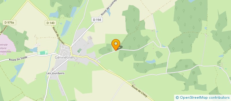 localisation de l'entreprise GROUPEMENT FORESTIER DES DRYATS à GENNETINES