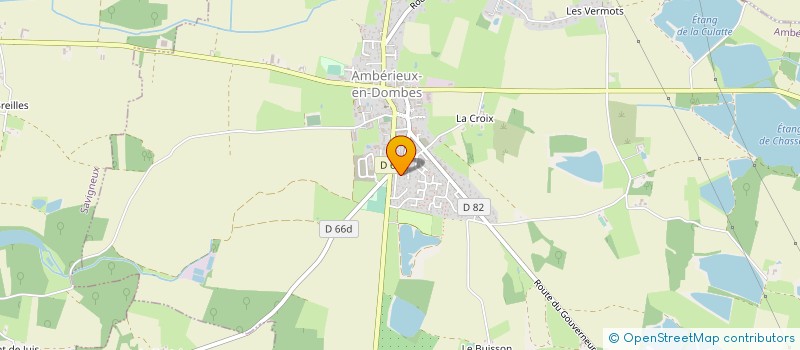 localisation de l'entreprise GROUPEMENT FORESTIER DES ECHARMEAUX  AMBERIEUX-EN-DOMBES