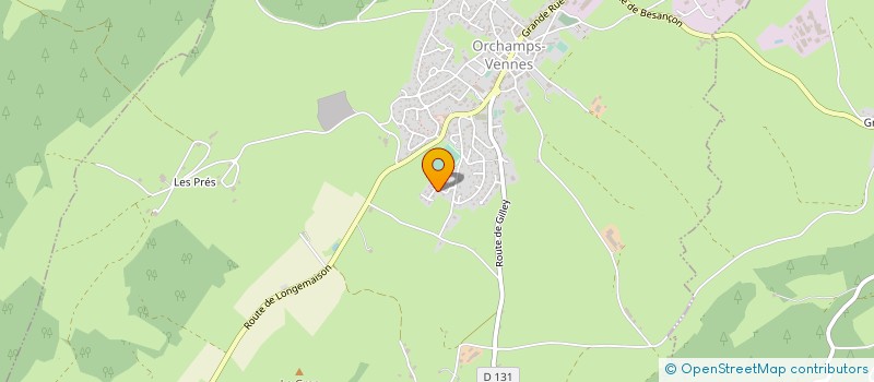 localisation de l'entreprise GROUPEMENT FORESTIER DES GENTIANES à ORCHAMPS-VENNES