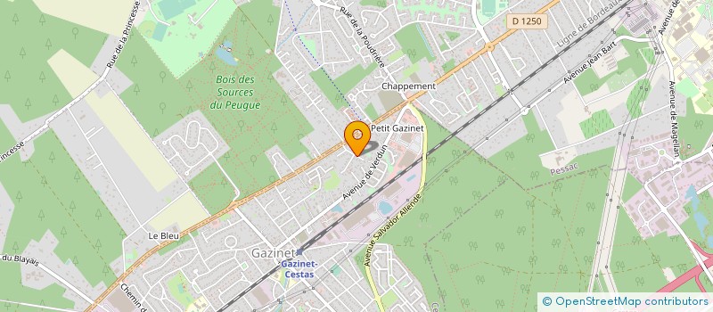 localisation de l'entreprise GROUPEMENT FORESTIER DES GLEYSES  CESTAS