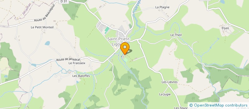 localisation de l'entreprise GROUPEMENT FORESTIER DES GRAULES à SAINT-PRIEST-LIGOURE