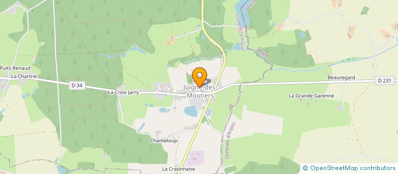 localisation de l'entreprise GROUPEMENT FORESTIER DES HACHES à JUIGNE-DES-MOUTIERS