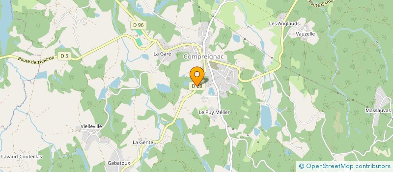 localisation de l'entreprise GROUPEMENT FORESTIER DES HIRONDELLES à COMPREIGNAC