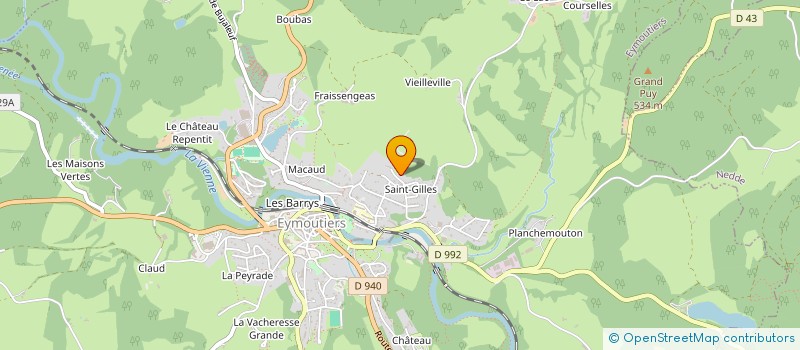 localisation de l'entreprise GROUPEMENT FORESTIER DES MONTS SUR VIENNE  EYMOUTIERS