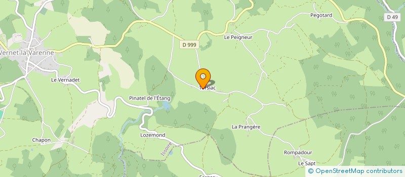 localisation de l'entreprise GROUPEMENT FORESTIER DES OURSONS  LE VERNET-CHAMEANE