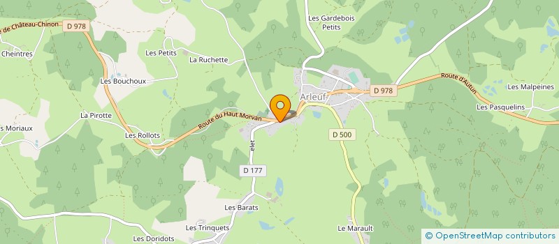 localisation de l'entreprise GROUPEMENT FORESTIER DES PASQUELINS à ARLEUF