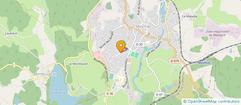 localisation de l'entreprise GROUPEMENT FORESTIER DES PEPINIERES DU PLATEAU  MEYMAC