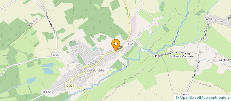 localisation de l'entreprise GROUPEMENT FORESTIER DES SABLONS à ERVY-LE-CHATEL