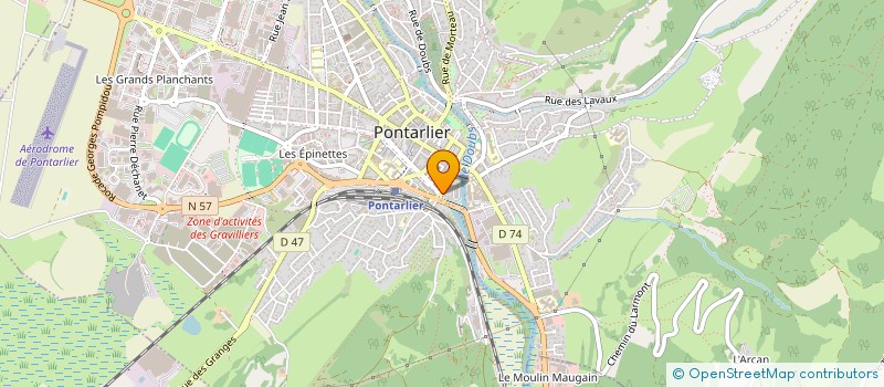 localisation de l'entreprise GROUPEMENT FORESTIER DES SAUGES  PONTARLIER