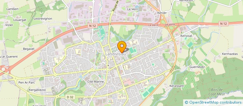 localisation de l'entreprise GROUPEMENT FORESTIER DES SOURCES DE L'ELORN  LANDIVISIAU