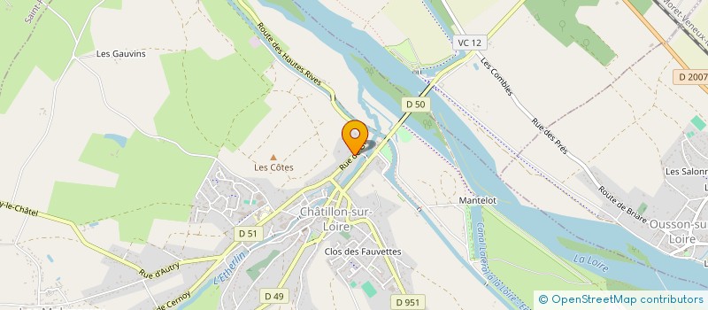 localisation de l'entreprise GROUPEMENT FORESTIER DES THUS à CHATILLON-SUR-LOIRE