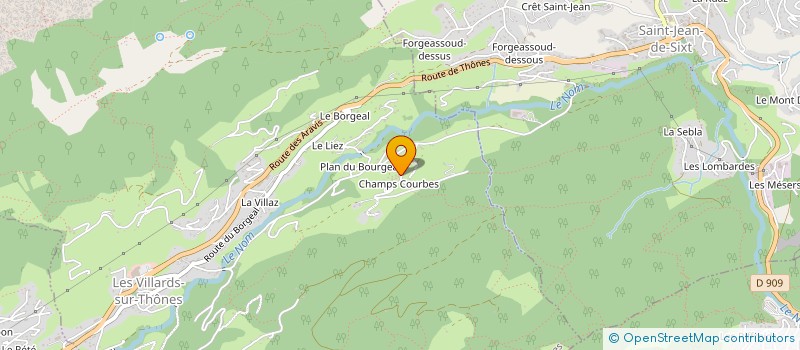 localisation de l'entreprise GROUPEMENT FORESTIER DES TRAVERSIERS  LES VILLARDS-SUR-THONES