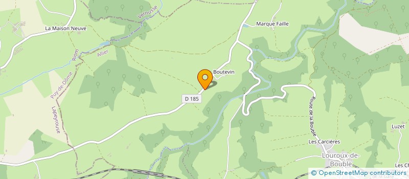 localisation de l'entreprise GROUPEMENT FORESTIER DES TROIS RIVIERES  LOUROUX-DE-BOUBLE