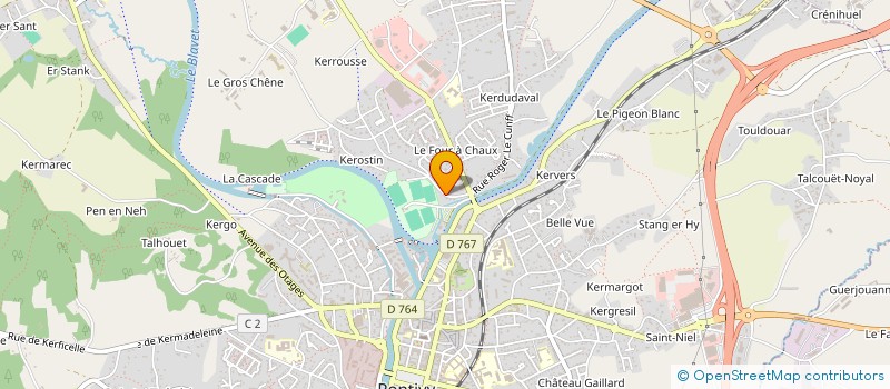 localisation de l'entreprise GROUPEMENT FORESTIER DOMAINE ST HUGON  PONTIVY