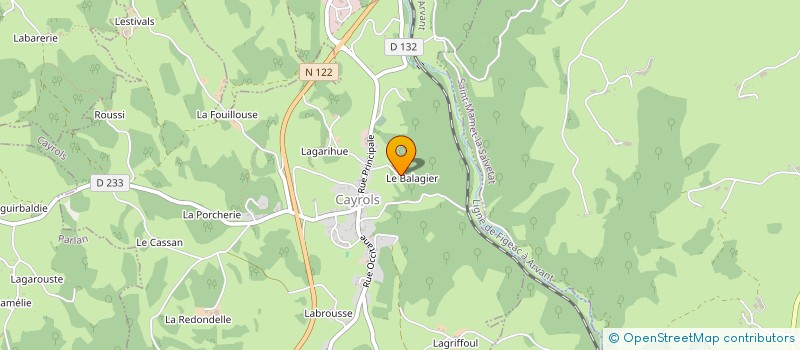 localisation de l'entreprise GROUPEMENT FORESTIER DU BALAGIER à CAYROLS