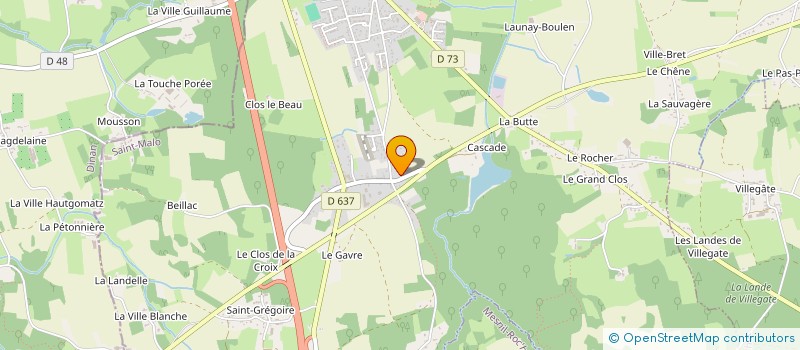 localisation de l'entreprise GROUPEMENT FORESTIER DU BAS MINIAC  MINIAC-MORVAN