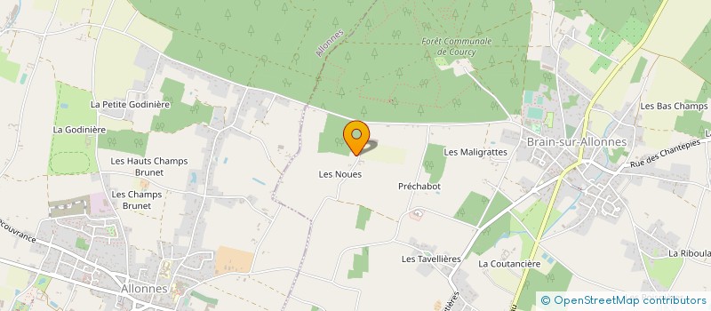 localisation de l'entreprise GROUPEMENT FORESTIER DU BEAU CHENE à BRAIN-SUR-ALLONNES