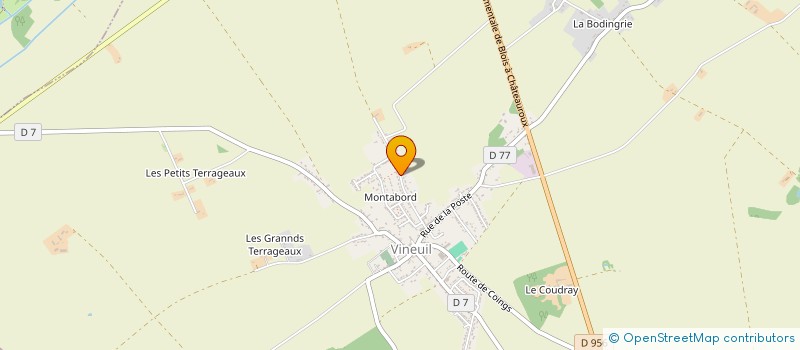 localisation de l'entreprise GROUPEMENT FORESTIER DU BOIS BELLEAU à VINEUIL