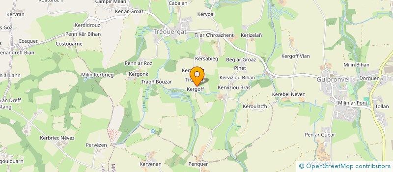 localisation de l'entreprise GROUPEMENT FORESTIER DU BOIS DE BODRIEC  TREOUERGAT