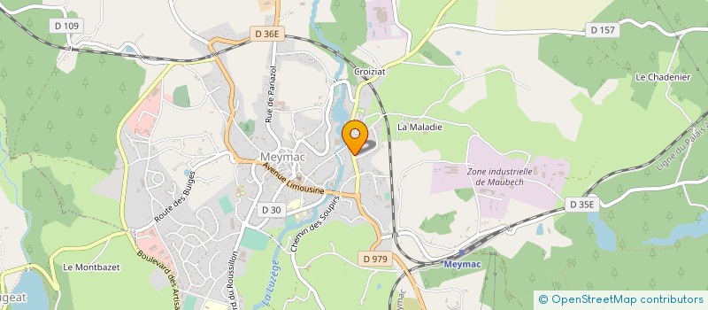 localisation de l'entreprise GROUPEMENT FORESTIER DU BOIS DE LA BARRE à MEYMAC