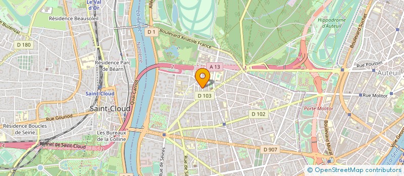 localisation de l'entreprise GROUPEMENT FORESTIER DU BOIS DES HUNAUDS  BOULOGNE-BILLANCOURT