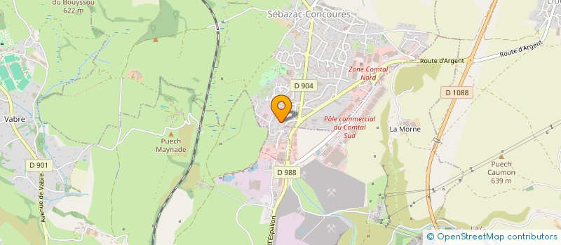 localisation de l'entreprise GROUPEMENT FORESTIER DU BOUZE à SEBAZAC-CONCOURES
