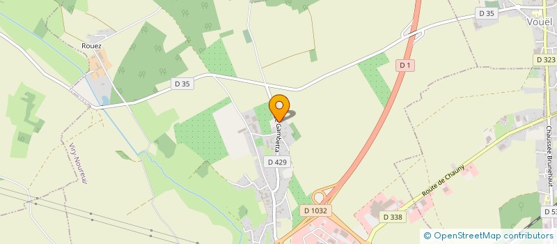 localisation de l'entreprise GROUPEMENT FORESTIER DU CERTEL  CHAUNY