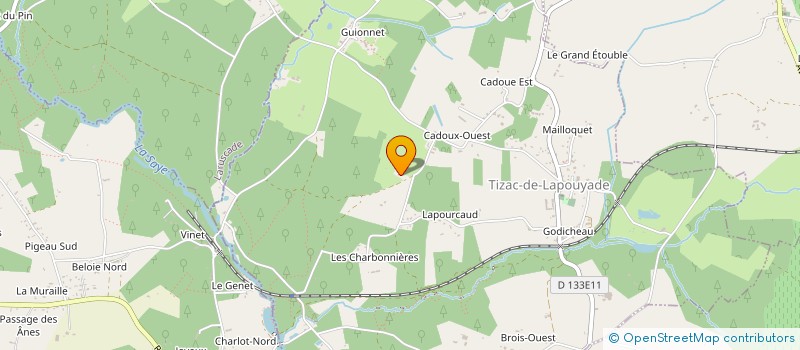 localisation de l'entreprise GROUPEMENT FORESTIER DU CHAMPBRUN  LARUSCADE