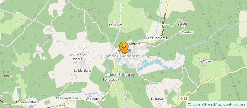 localisation de l'entreprise GROUPEMENT FORESTIER DU DOMAINE DE MONTASTRUC  LAMONZIE-MONTASTRUC