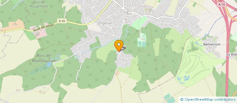 localisation de l'entreprise GROUPEMENT FORESTIER DU DOMAINE DE NOCA-THARD  ORGEVAL