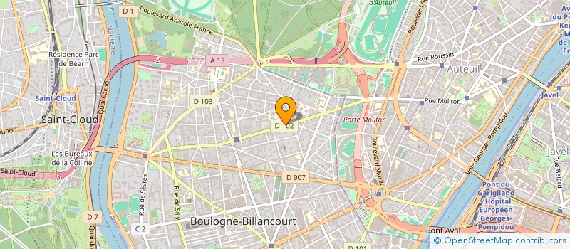 localisation de l'entreprise GROUPEMENT FORESTIER DU DOMAINE DU RONCAY à BOULOGNE-BILLANCOURT