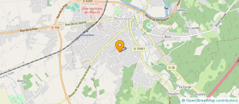 localisation de l'entreprise GROUPEMENT FORESTIER DU GRAND BOURNAT à MUSSIDAN