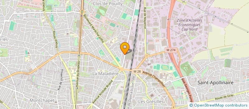 localisation de l'entreprise GROUPEMENT FORESTIER DU GRAND DAMIER  DIJON