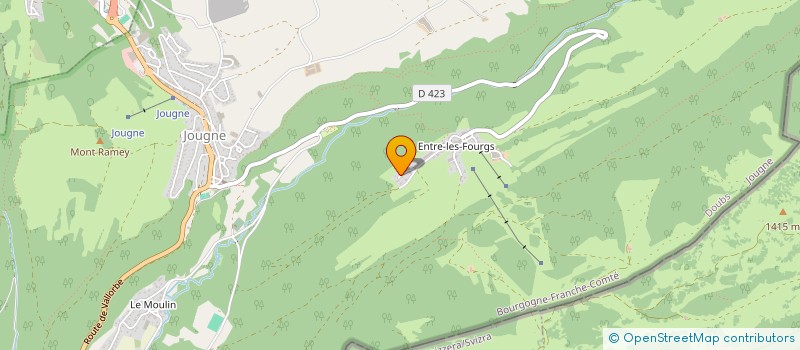 localisation de l'entreprise GROUPEMENT FORESTIER DU LAQUEREZ & DU MOULIN  JOUGNE