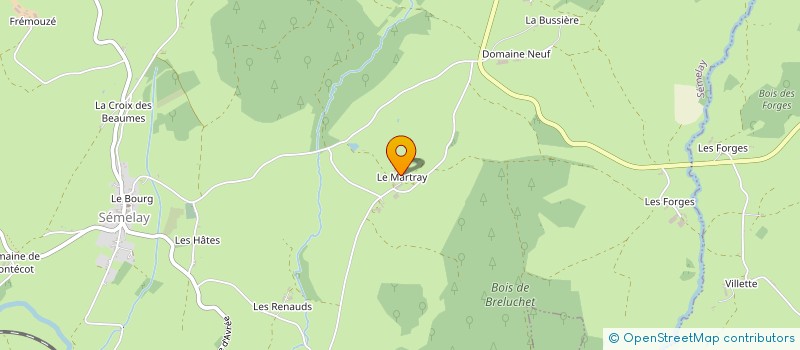localisation de l'entreprise GROUPEMENT FORESTIER DU MARTRAY à SEMELAY