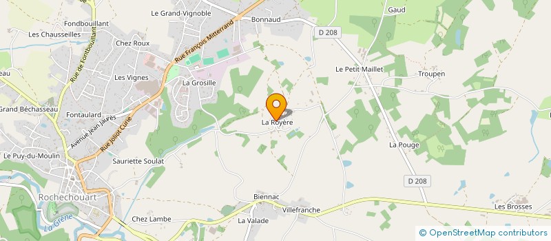 localisation de l'entreprise GROUPEMENT FORESTIER DU MOULIN CHABROU  ROCHECHOUART