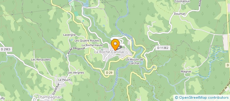 localisation de l'entreprise GROUPEMENT FORESTIER DU MOUSTIER  LA ROCHE-CANILLAC