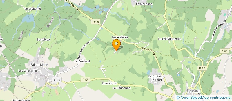 localisation de l'entreprise GROUPEMENT FORESTIER DU PASSADOU à EYJEAUX