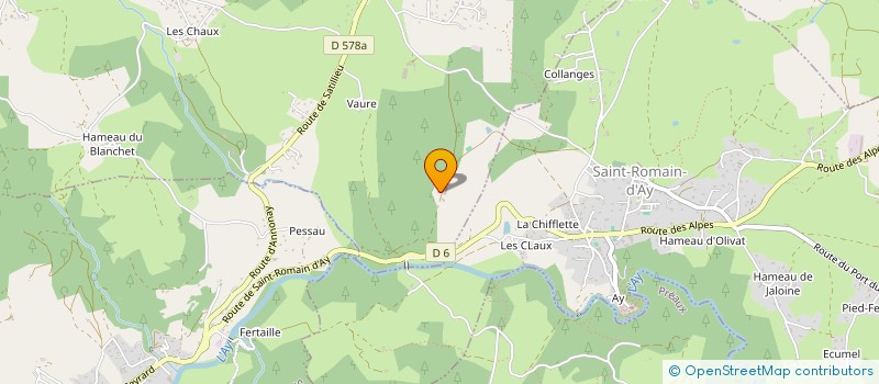 localisation de l'entreprise GROUPEMENT FORESTIER DU PLANTIER  SAINT ALBAN D'AY