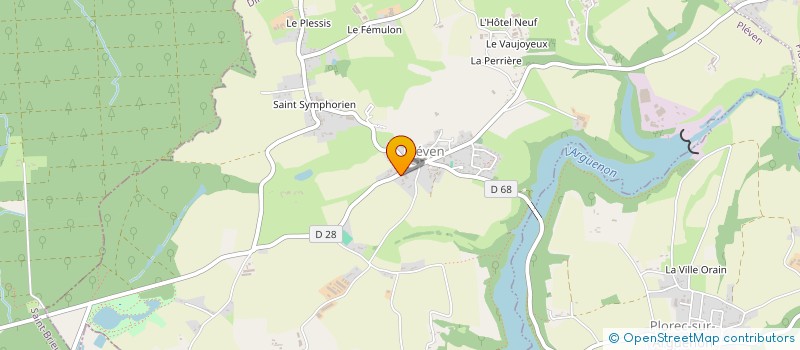 localisation de l'entreprise GROUPEMENT FORESTIER DU POTEAU  PLEVEN