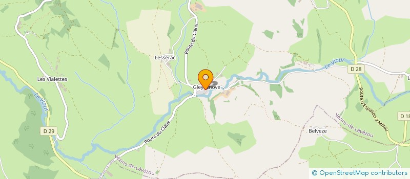 localisation de l'entreprise GROUPEMENT FORESTIER DU PUECH DU PAL  VEZINS-DE-LEVEZOU