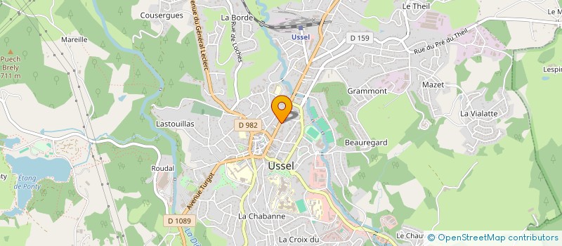 localisation de l'entreprise GROUPEMENT FORESTIER DU PUY DU CHE à USSEL